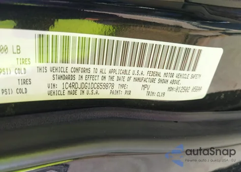 2013 Dodge Durango Crew из США, поврежденный, VIN 1C4RDJDG1DC659878